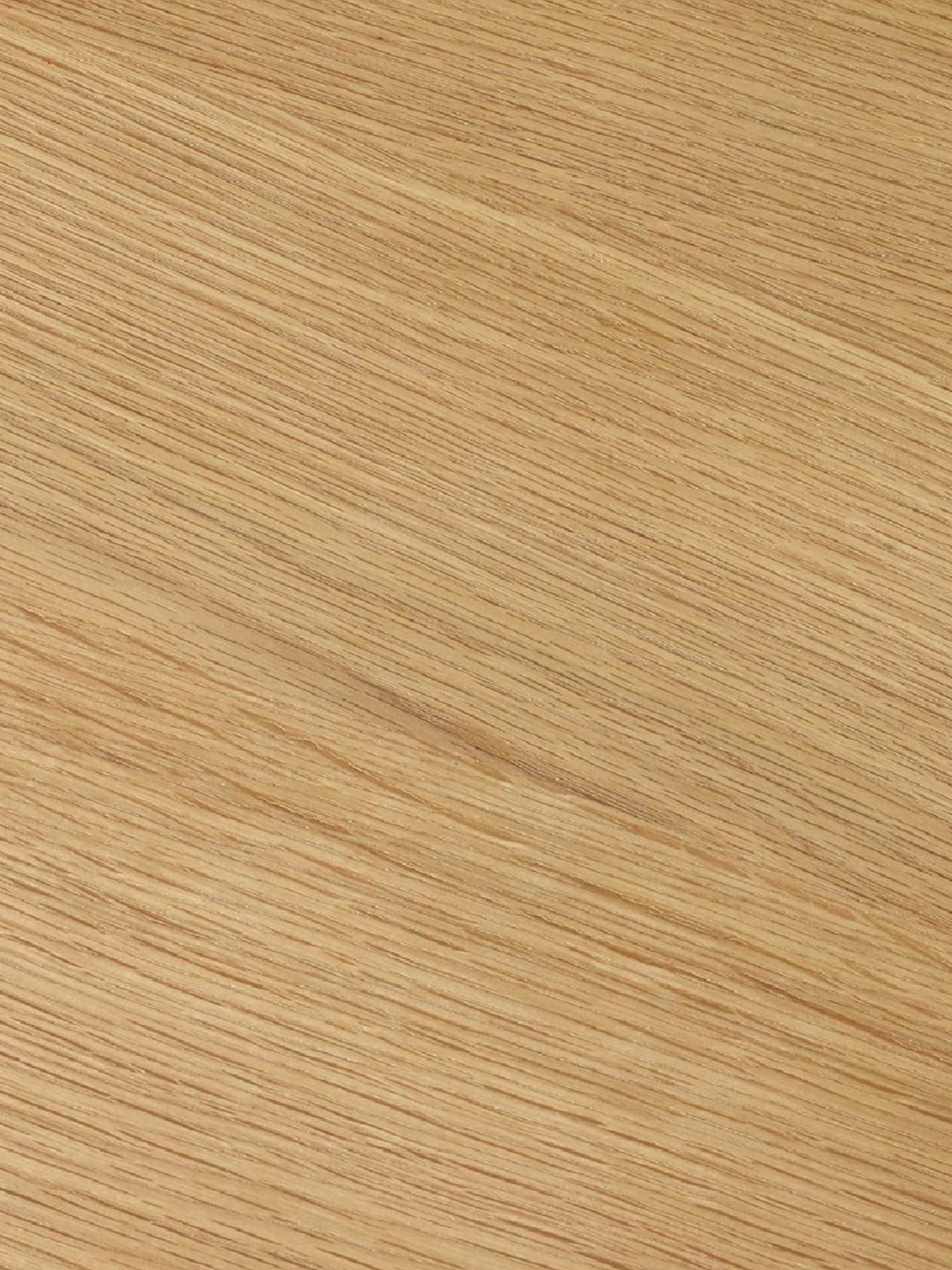 Cadio Natural Oak Wood & Rattan Triangular Side Table